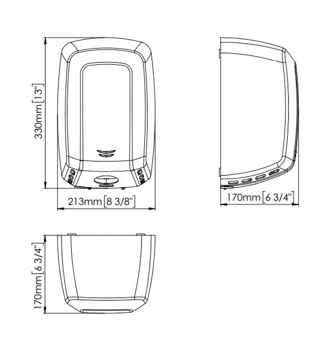 Máy sấy tay đôi siêu tốc cảm biến Mediclinics M19AB